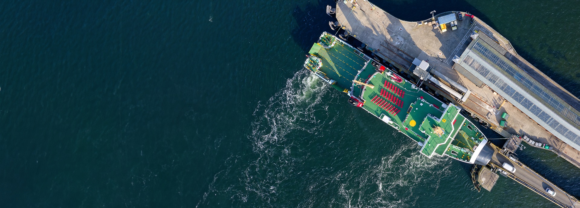 Ferry ship arriving at Wemyss Bay