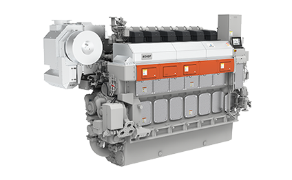 3D rendering Wärtsilä 32 Methanol marine engine