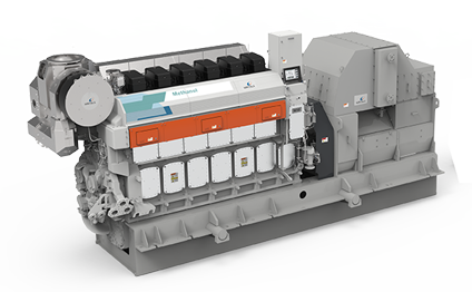 3D rendering Wärtsilä 32 Methanol marine engine