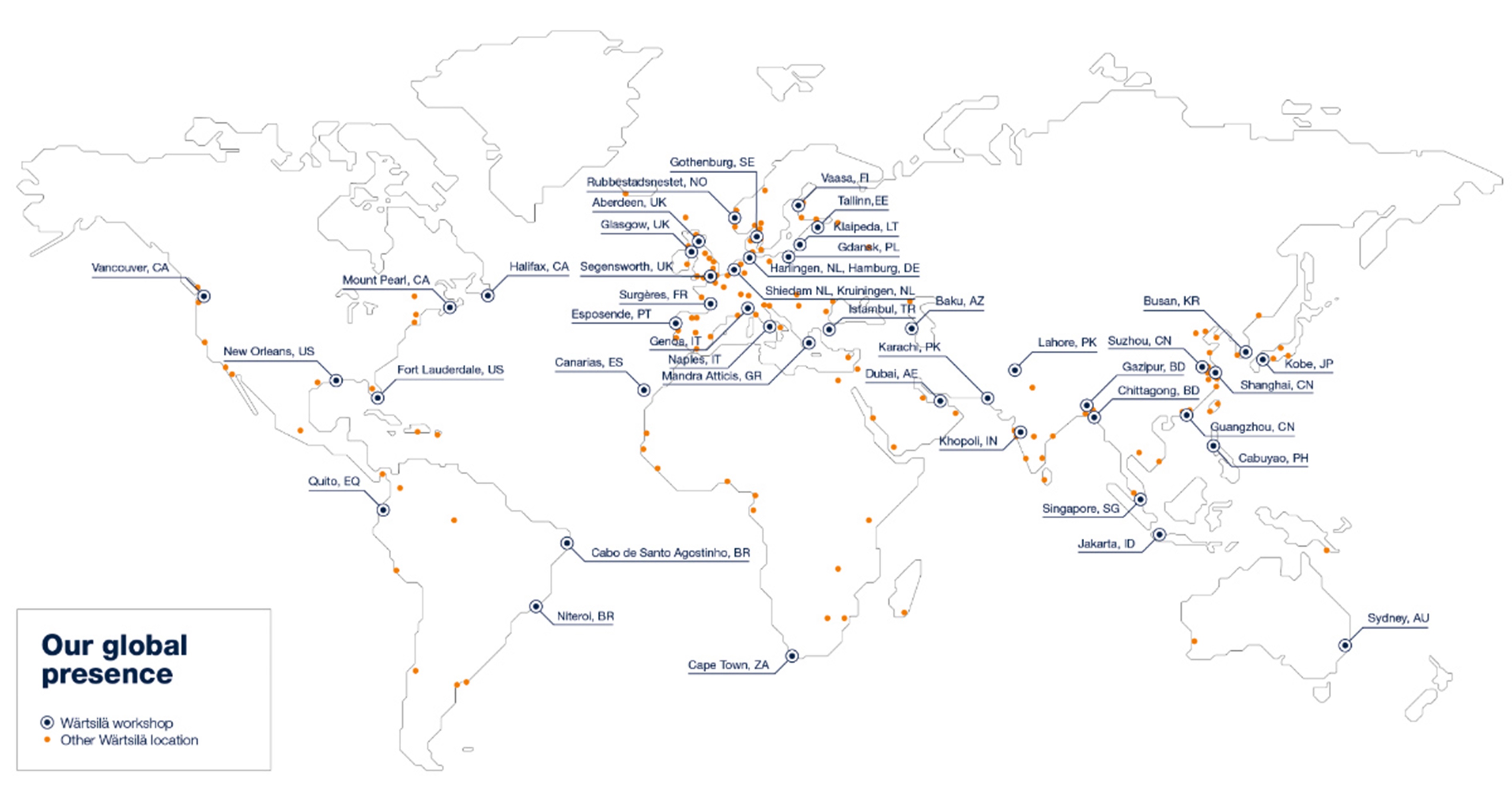 Wärtsilä worldmap for workshop